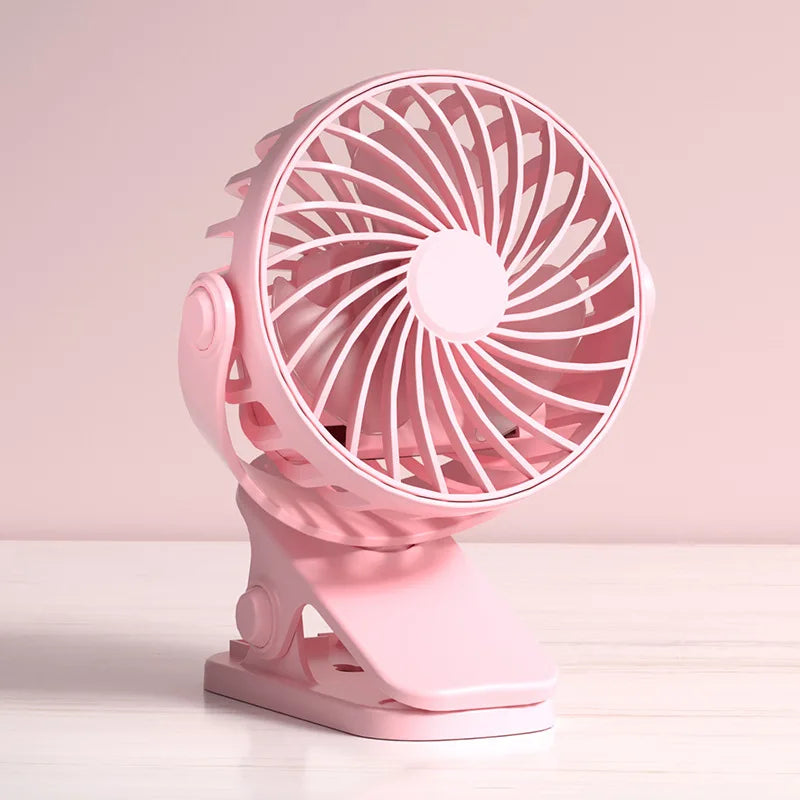 USB Rechargeable Table Fan Clip-On Type Portable Mini Desk Fan Hanging Clip Fan Night Light Air Cooler Outdoor Fans
